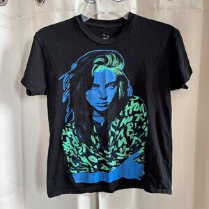 Billie Eilish Mens Shirt Size XS Neon Hug Band Music Graphic Pop Art 17951‎